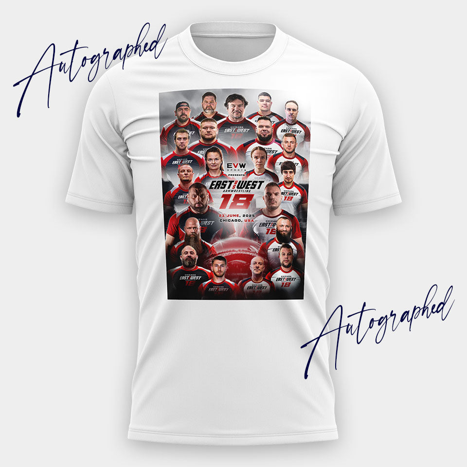Evw Merch East vs West 18 Autographed T-Shirt – EVW Sports Official Store