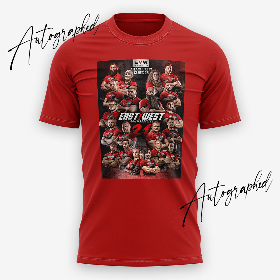 Evw Merch East vs West 21 Autographed T-Shirt – EVW Sports Official Store